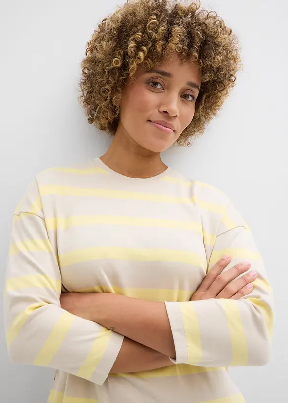 L&aring;ng topp i tjockt material av ekologisk bomull, bonprix