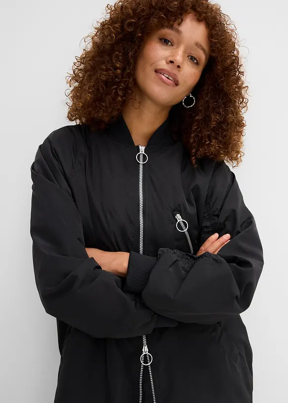 Bluskappa med stickad krage, bonprix