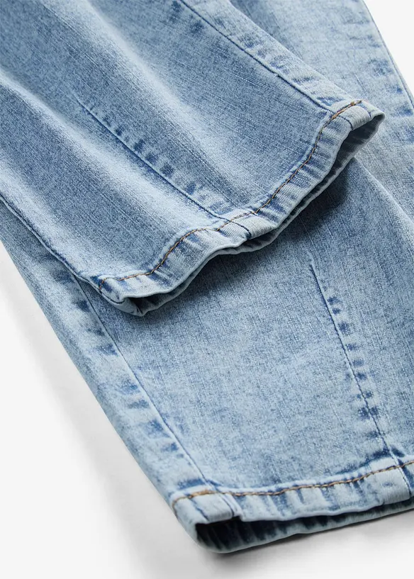 Barrel Jeans Mid Waist, med bekv&auml;m midja, bonprix