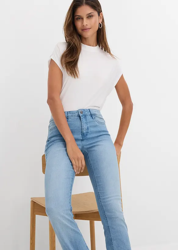Flared Jeans Mid Waist, Stretch, bonprix