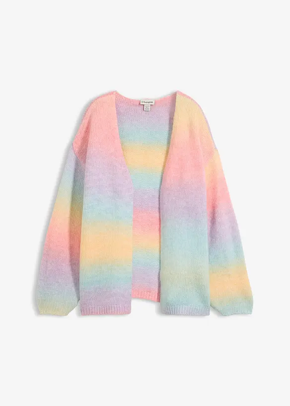 Grovstickad cardigan av mjuk bomullsmix, bonprix