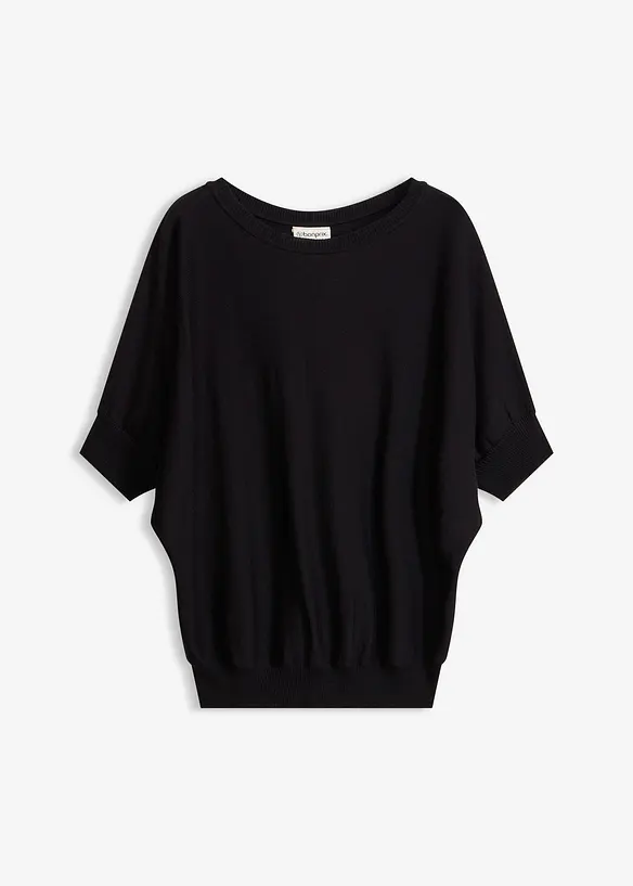 Finstickad tr&ouml;ja av bomullsmix, bonprix