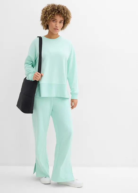 Oversizesweatshirt i bomullsmix, bonprix