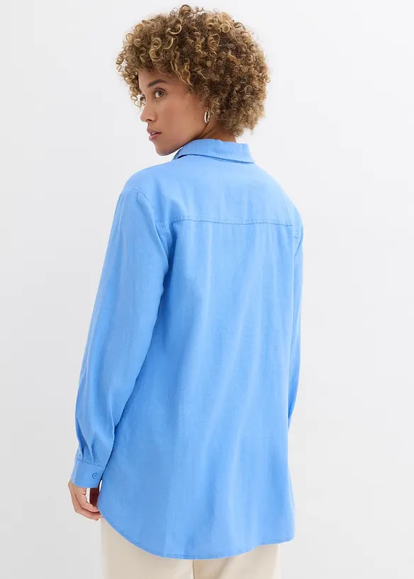 Oversizeblus av linnemix, bonprix