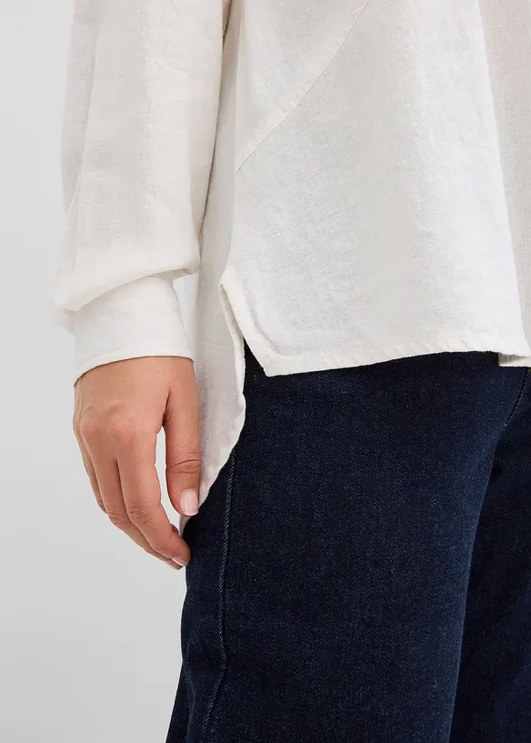 Oversizeblus av linnemix, bonprix