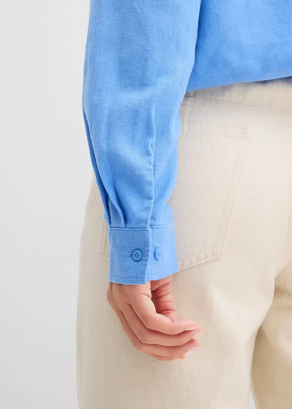 Oversizeblus av linnemix, bonprix