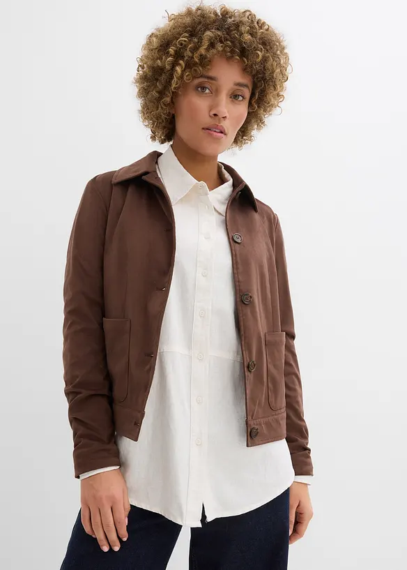 Oversizeblus av linnemix, bonprix