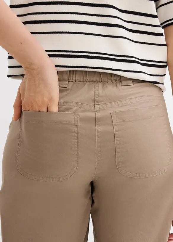 Byxa med vida ben och h&ouml;g, bekv&auml;m midja, bonprix