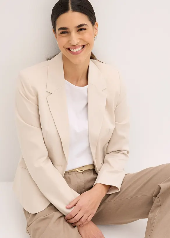 Kort kavaj med fickor med lock, bonprix