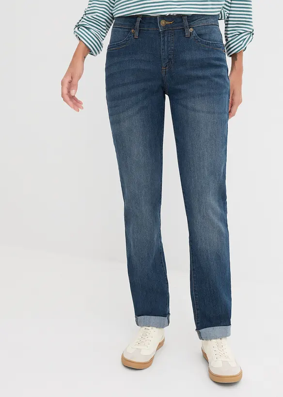 Straight Jeans Mid Waist, Stretch, bonprix