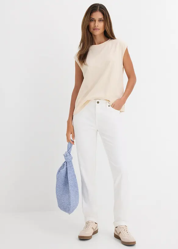 Straight Jeans Mid Waist, Stretch, bonprix