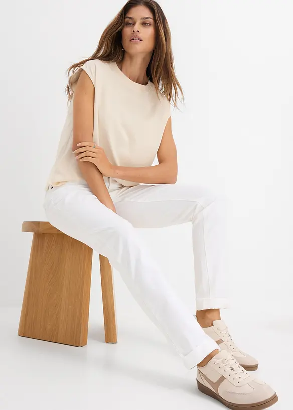 Straight Jeans Mid Waist, Stretch, bonprix