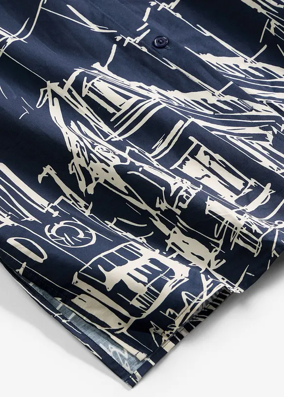 Skjortkl&auml;nning i bomullspoplin, bonprix