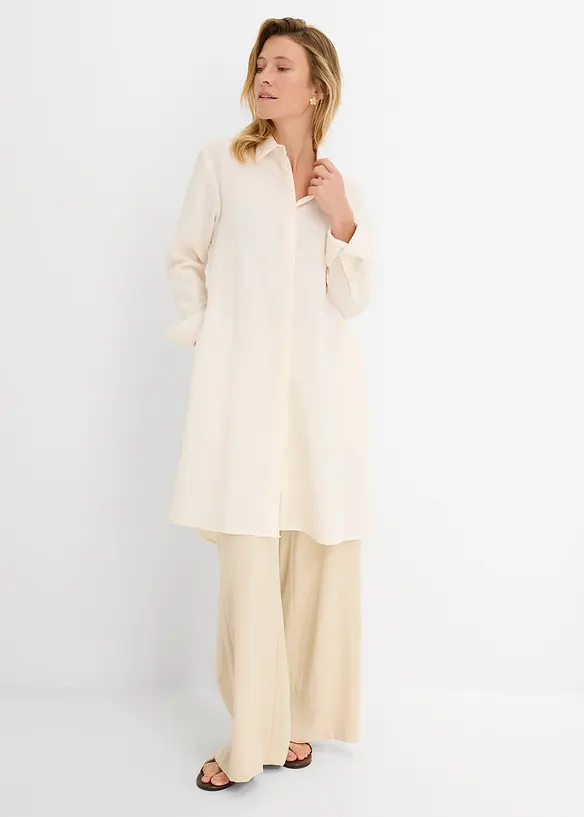 L&aring;ng blus av mjuk viskos, bonprix