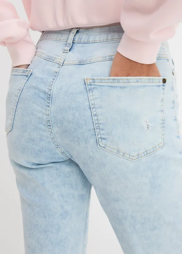 Mom jeans med destroyed-effekter, bonprix