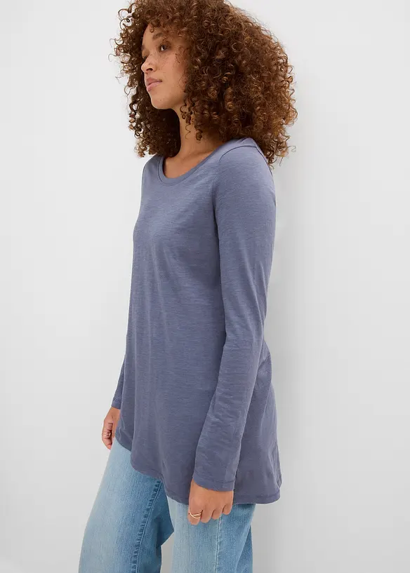 L&aring;ng&auml;rmad topp av ren bomull, bonprix