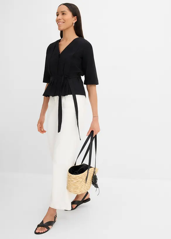 Blus av ren bomull, bonprix