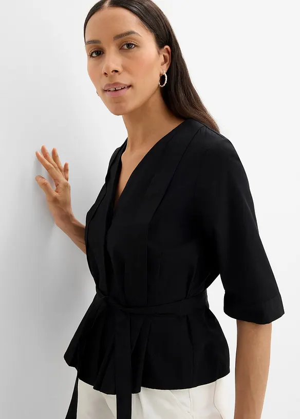 Blus av ren bomull, bonprix