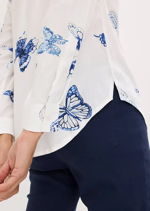 M&ouml;nstrad viskosblus, bonprix