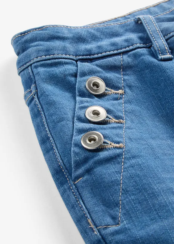 Bootcut Jeans Mid Waist, ekologisk bomull, bonprix