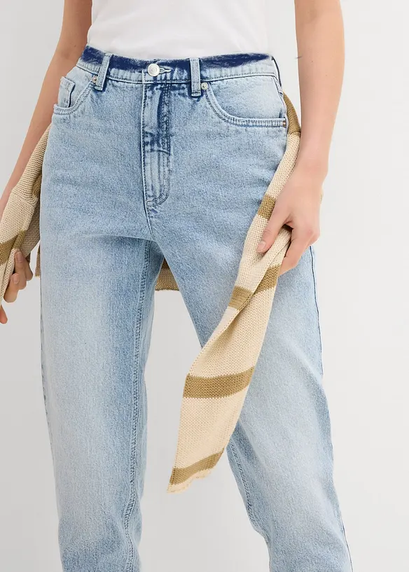 Mom Jeans, High Waist, Low Stretch, cropped, bonprix