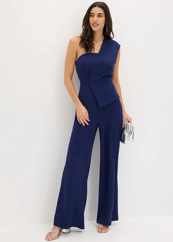 Jumpsuit i kr&auml;pp med struktur, bonprix