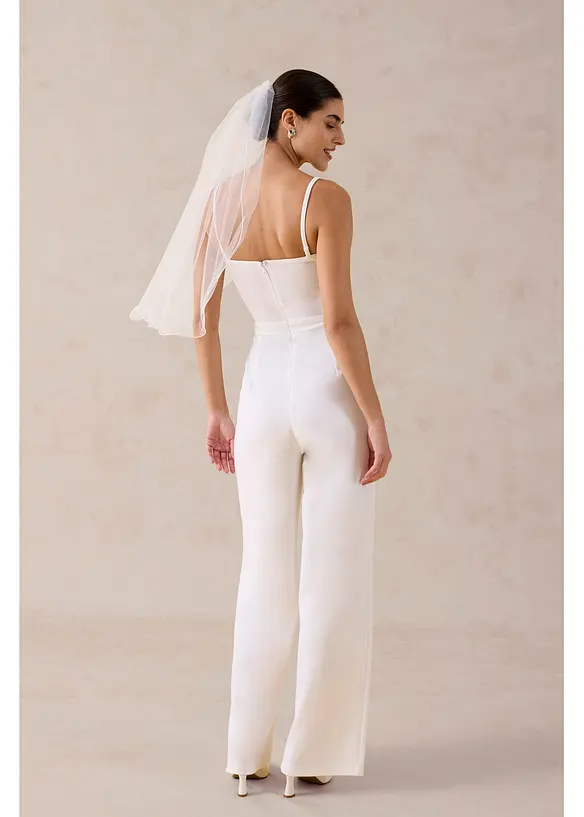 Jumpsuit i kr&auml;pp med struktur och med p&auml;rlbroderi, bonprix