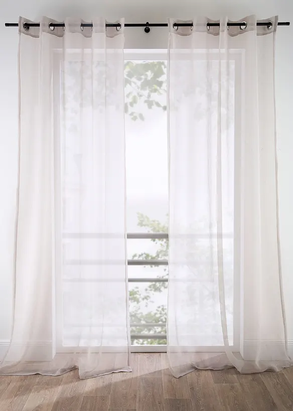 Gardin med tunn n&auml;tstruktur (1-pack), bonprix