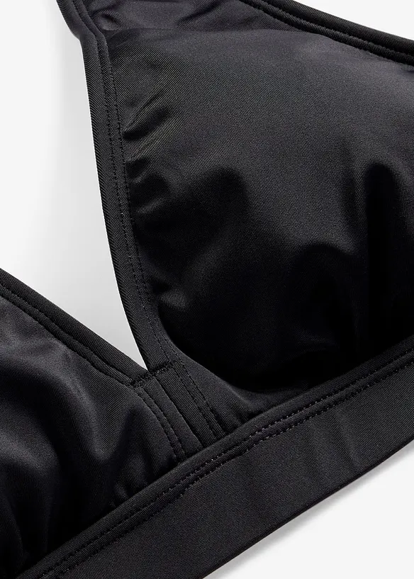 Halterneckbikini&ouml;verdel med V-ringning, bonprix