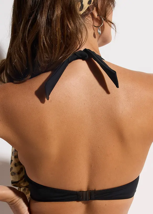 Halterneckbikini&ouml;verdel med V-ringning, bonprix