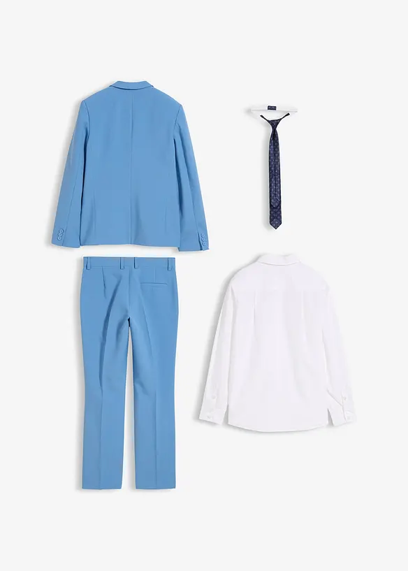Kostym (4 delar) med skjorta och slips, bonprix