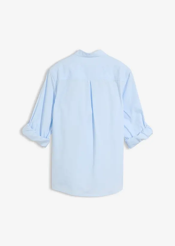 L&aring;ng&auml;rmad bomullsskjorta med uppvikbara &auml;rmar, bonprix