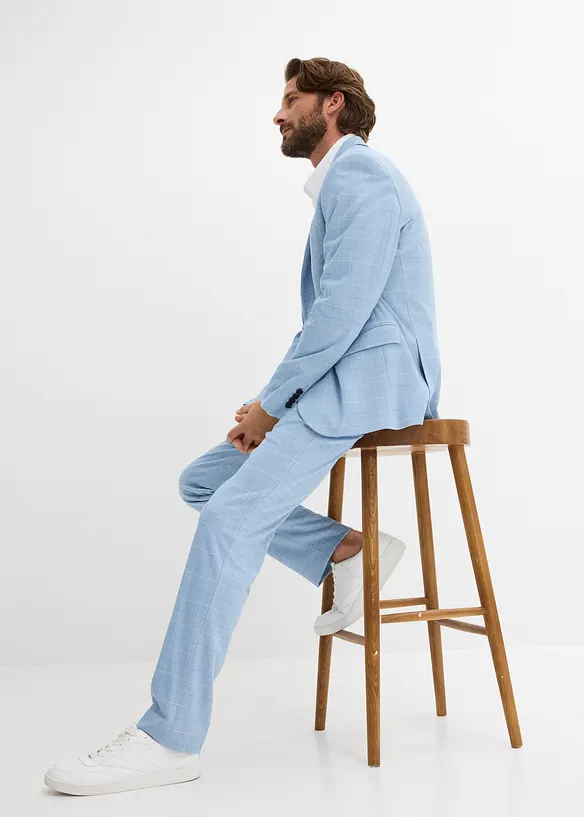 Kostym (2 delar) i bekv&auml;mt stretchmaterial, modern passform, bonprix