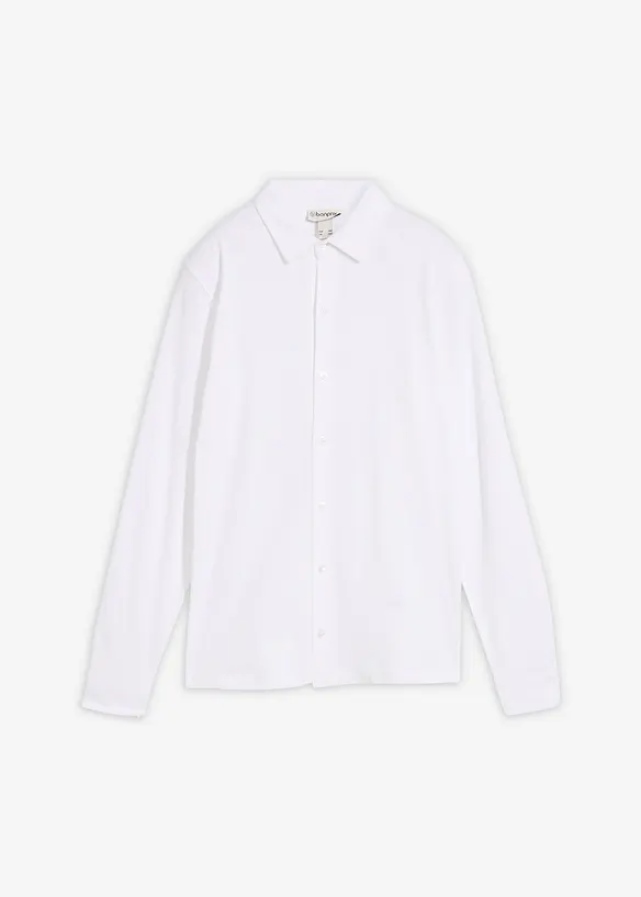 Stretchskjorta av bomullspik&eacute;, bonprix