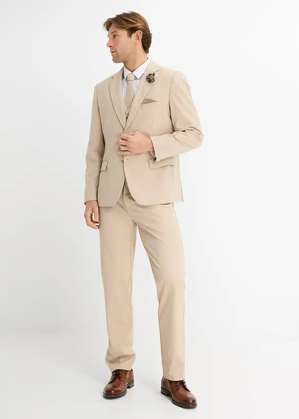 Kostym (4 delar) med v&auml;st och slips, normal passform, bonprix