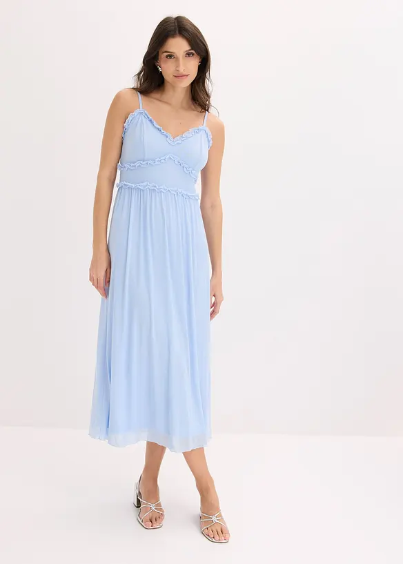 Jerseykl&auml;nning i skir mesh, bonprix