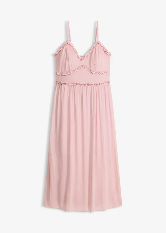 Jerseykl&auml;nning i skir mesh, bonprix