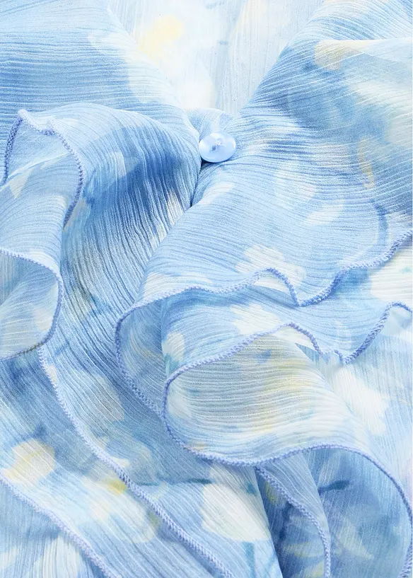 Chiffongblus med volanger, bonprix