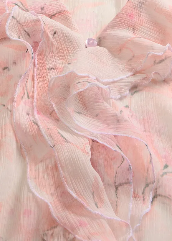 Chiffongblus med volanger, bonprix