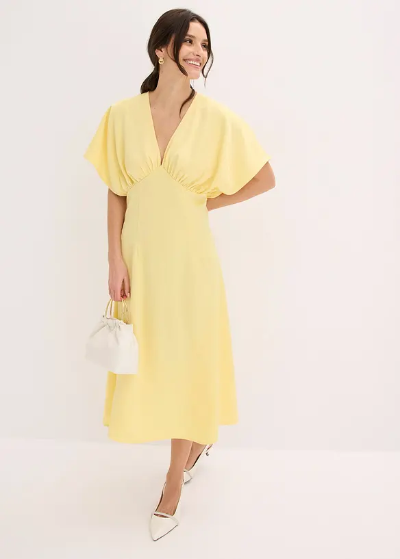 Maxikl&auml;nning i glansig satin, bonprix