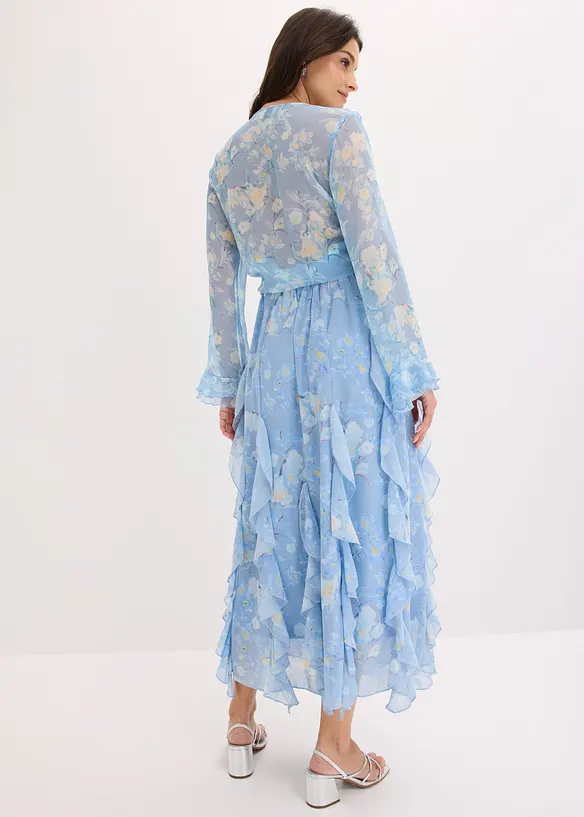 Maxikjol i tunn chiffong, bonprix