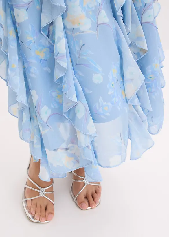 Maxikjol i tunn chiffong, bonprix