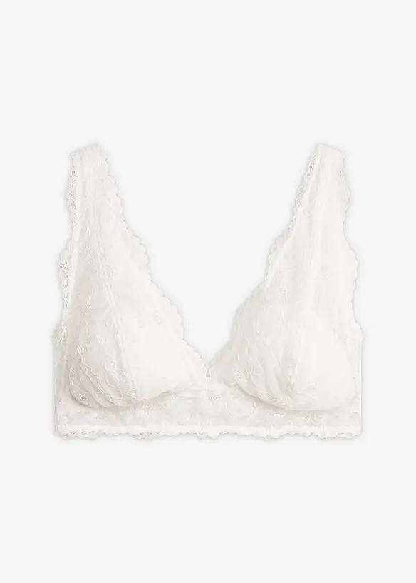 Bralette utan bygel, med fin spets (2-pack), bonprix