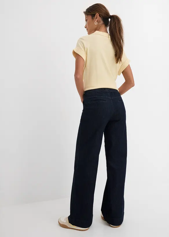 Stretch Wide Leg Jeans Mid Waist, bonprix