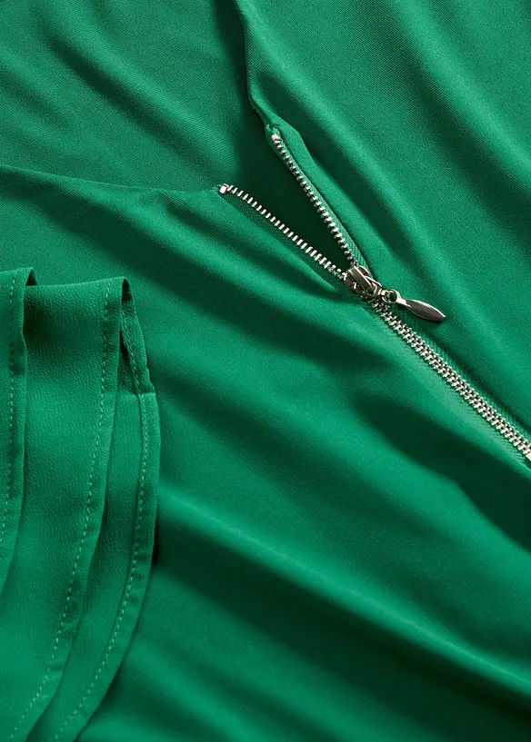 Topp med chiffong&auml;rmar, bonprix