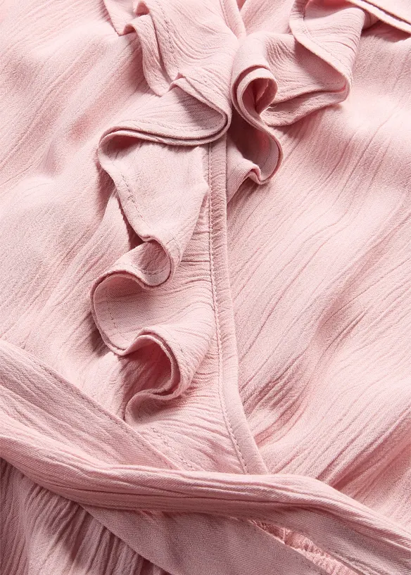 Jumpsuit i mjukt, krinklat material, bonprix