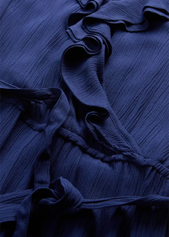 Jumpsuit i mjukt, krinklat material, bonprix