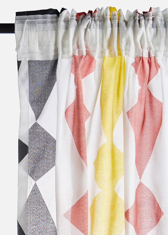 Gardin i &aring;tervunnen polyester (1-pack), bonprix