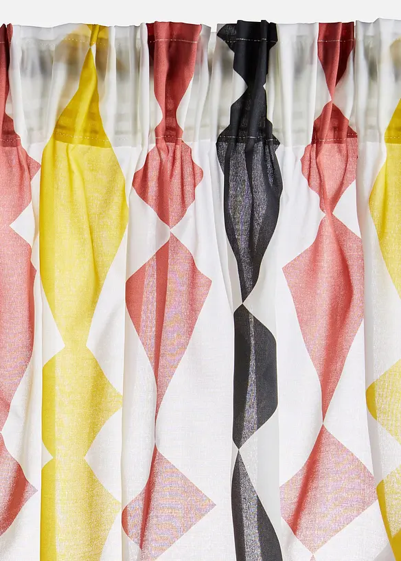 Gardin i &aring;tervunnen polyester (1-pack), bonprix