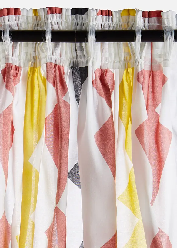 Gardin i &aring;tervunnen polyester (1-pack), bonprix